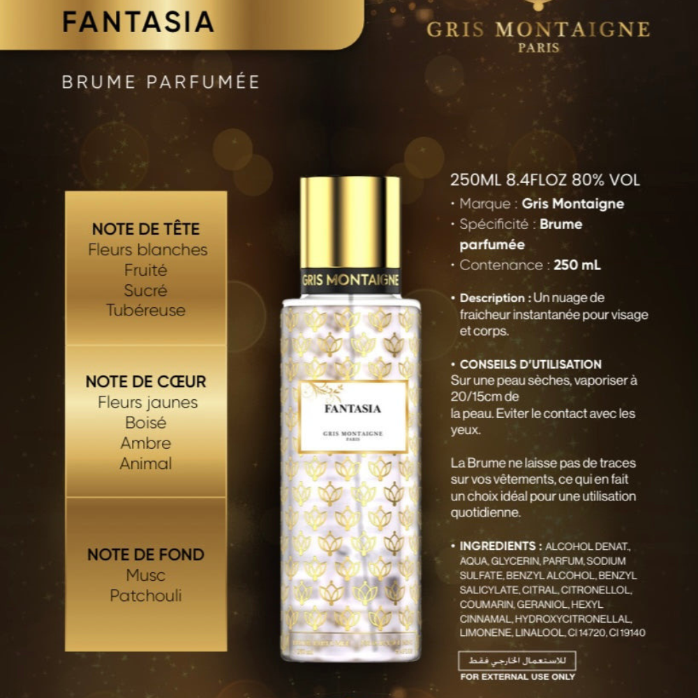 Fantasia Gris Montaigne Brume Parfumée